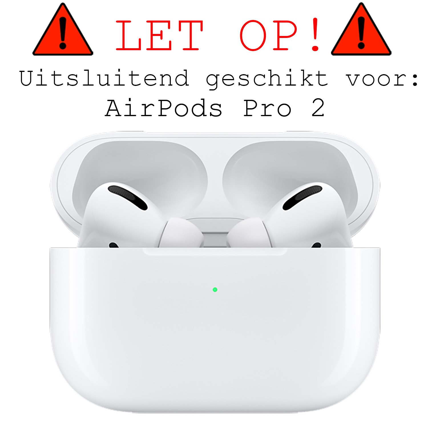 BASEY. Case Geschikt voor AirPods Pro 2 Hoesje Siliconen Hoes Cover - Hoes Geschikt voor Apple AirPods Pro 2 Case Siliconen - Groen