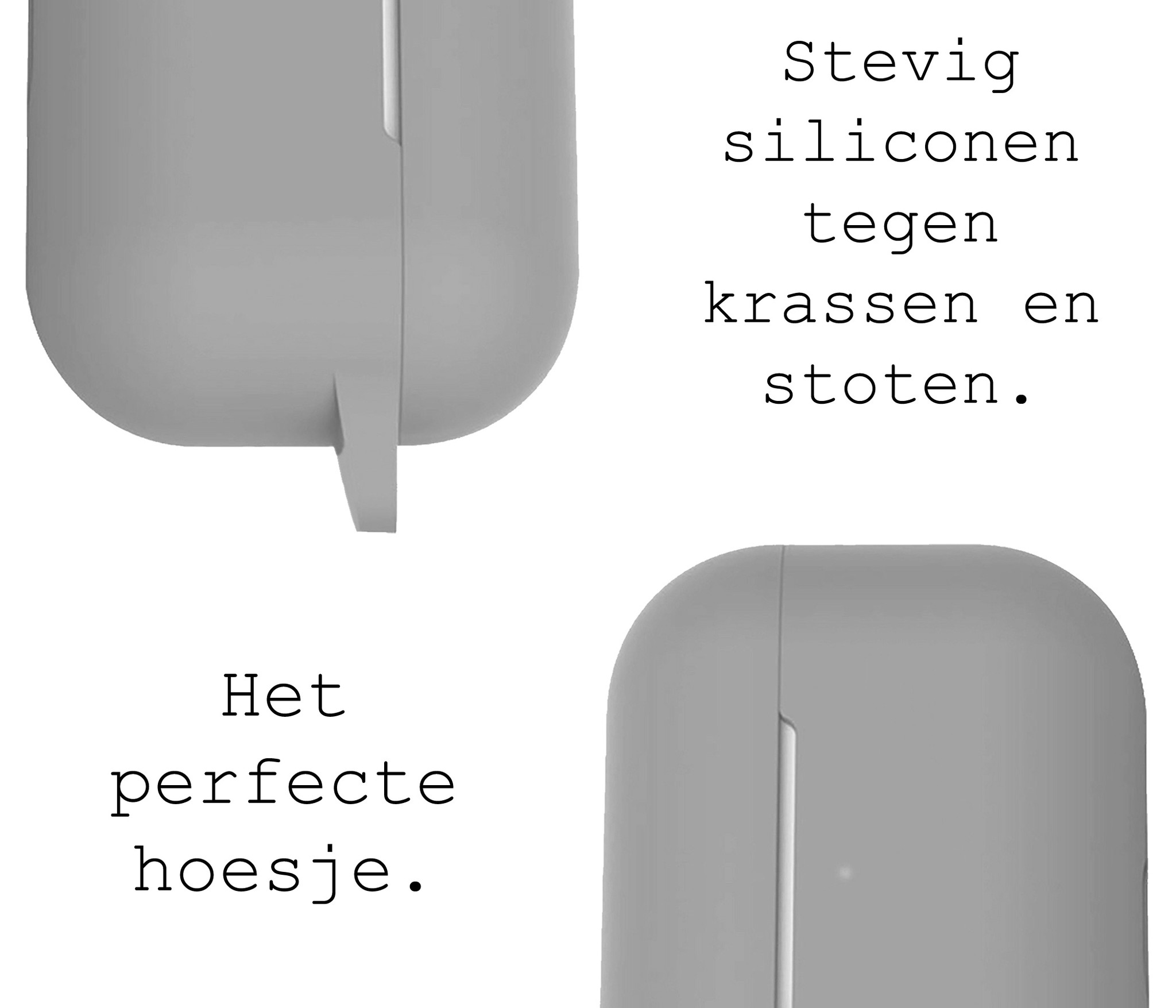 BASEY. Case Geschikt voor AirPods Pro 2 Hoesje Siliconen Hoes Cover - Hoes Geschikt voor Apple AirPods Pro 2 Case Siliconen - Grijs