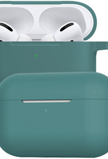 BASEY. Case Geschikt voor AirPods Pro 2 Hoesje Siliconen Hoes Cover - Hoes Geschikt voor Apple AirPods Pro 2 Case Siliconen - Donkergroen