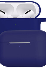 BASEY. Case Geschikt voor AirPods Pro 2 Hoesje Siliconen Hoes Cover - Hoes Geschikt voor Apple AirPods Pro 2 Case Siliconen - Donkerblauw