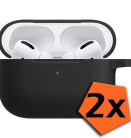 Nomfy AirPods Pro Hoesje - Zwart - 2 PACK