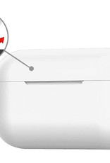 Nomfy Hoesje Geschikt voor Airpods Pro Hoesje Siliconen Case Hoes - Hoesje Geschikt voor Apple Airpods Pro Case - Wit - 2 PACK