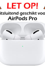 Nomfy Hoes Geschikt voor AirPods Pro Hoesje Siliconen Case - Hoesje Geschikt voor AirPods Pro Case Hoes - Wit - 2 PACK