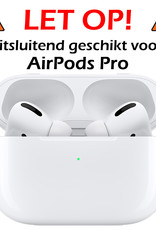 Nomfy Hoesje Geschikt voor Airpods Pro Hoesje Siliconen Case Hoes - Hoesje Geschikt voor Apple Airpods Pro Case - Wit - 2 PACK