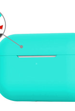 Nomfy Hoesje Geschikt voor Airpods Pro Hoesje Siliconen Case Hoes - Hoesje Geschikt voor Apple Airpods Pro Case - Mintgroen - 2 PACK