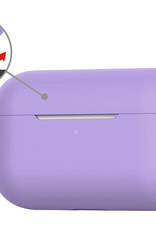 Nomfy Hoesje Geschikt voor Airpods Pro Hoesje Siliconen Case Hoes - Hoesje Geschikt voor Apple Airpods Pro Case - Lila - 2 PACK