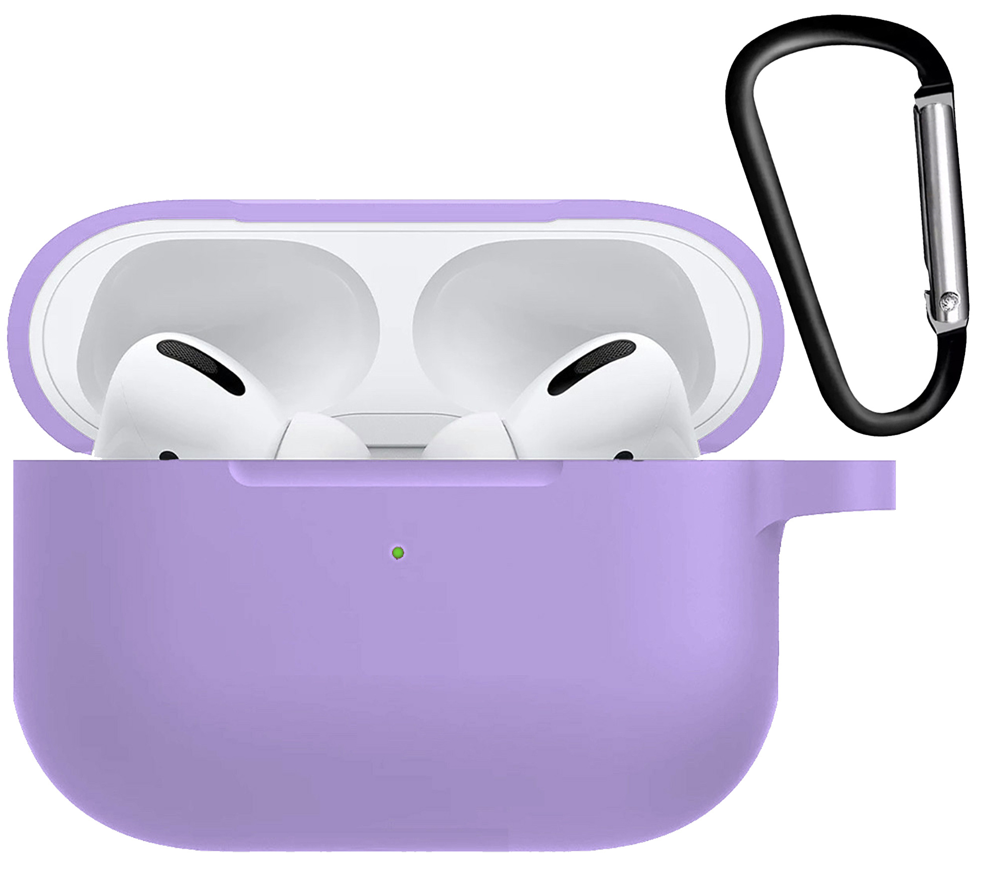 Nomfy Hoes Geschikt voor AirPods Pro Hoesje Siliconen Case - Hoesje Geschikt voor AirPods Pro Case Hoes - Lila - 2 PACK