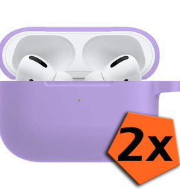 Nomfy Nomfy AirPods Pro Hoesje - Lila - 2 PACK