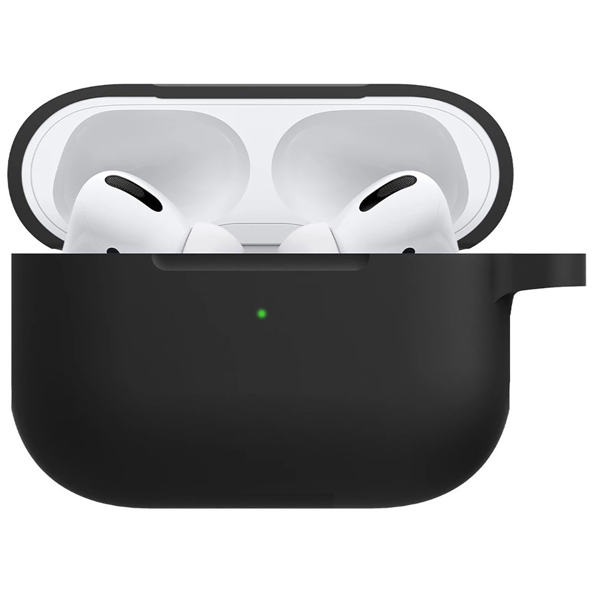 Nomfy Hoesje Geschikt voor Airpods Pro Hoesje Siliconen Case Hoes - Hoesje Geschikt voor Apple Airpods Pro Case - Zwart