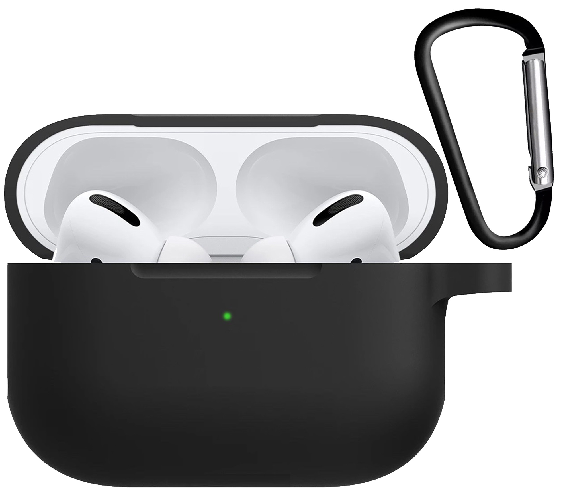 Nomfy Hoesje Geschikt voor Airpods Pro Hoesje Siliconen Case Hoes - Hoesje Geschikt voor Apple Airpods Pro Case - Zwart