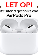 Nomfy Hoes Geschikt voor AirPods Pro Hoesje Siliconen Case - Hoesje Geschikt voor AirPods Pro Case Hoes - Wit