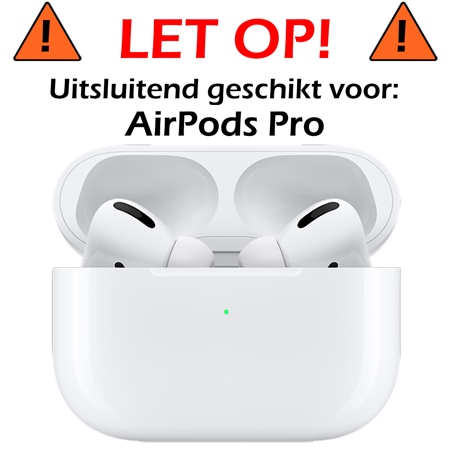 Nomfy Hoes Geschikt voor AirPods Pro Hoesje Siliconen Case - Hoesje Geschikt voor AirPods Pro Case Hoes - Wit