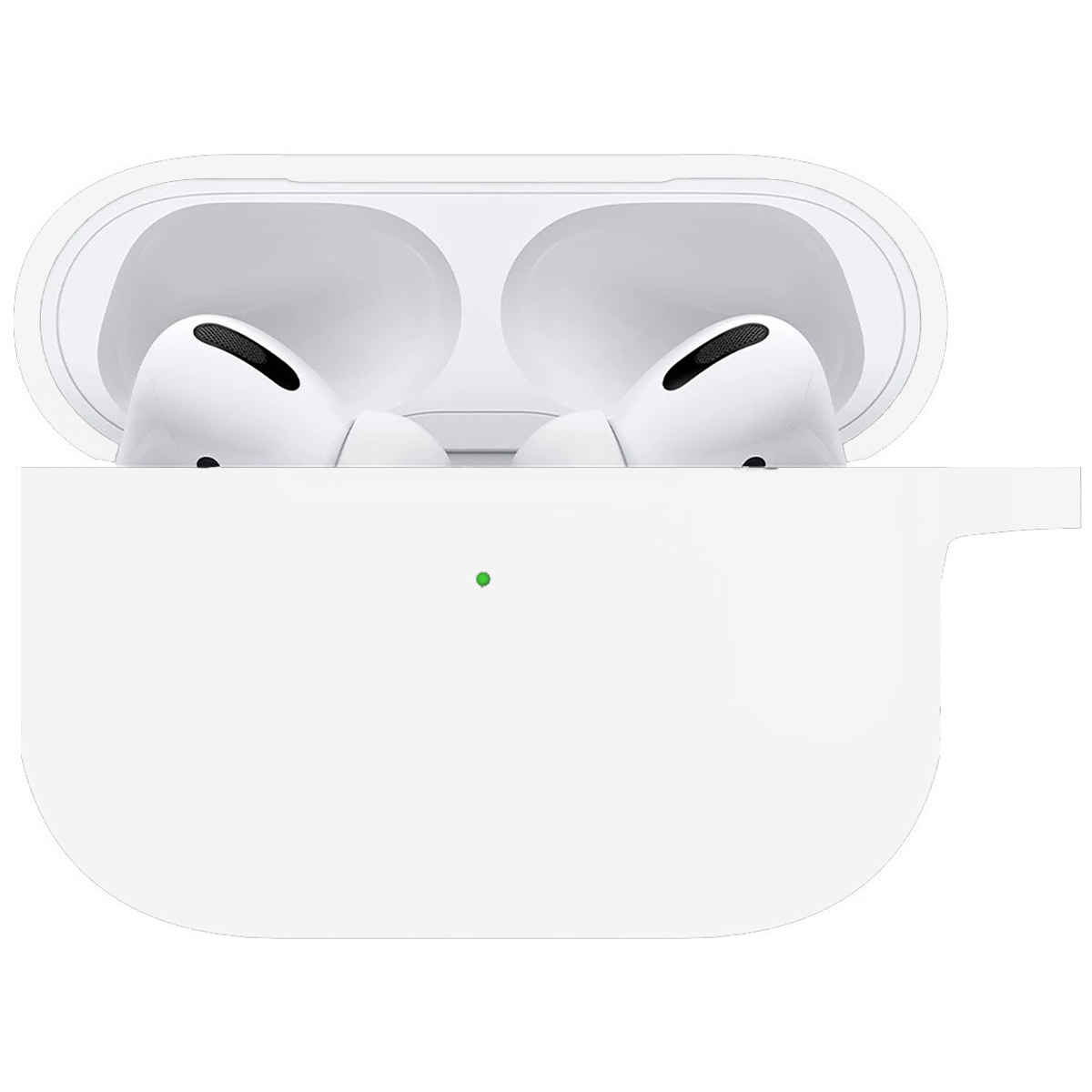 Nomfy Hoesje Geschikt voor Airpods Pro Hoesje Siliconen Case Hoes - Hoesje Geschikt voor Apple Airpods Pro Case - Wit