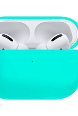 Nomfy Hoesje Geschikt voor Airpods Pro Hoesje Siliconen Case Hoes - Hoesje Geschikt voor Apple Airpods Pro Case - Mintgroen