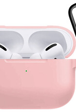 Nomfy Hoesje Geschikt voor Airpods Pro Hoesje Siliconen Case Hoes - Hoesje Geschikt voor Apple Airpods Pro Case - Lichtroze