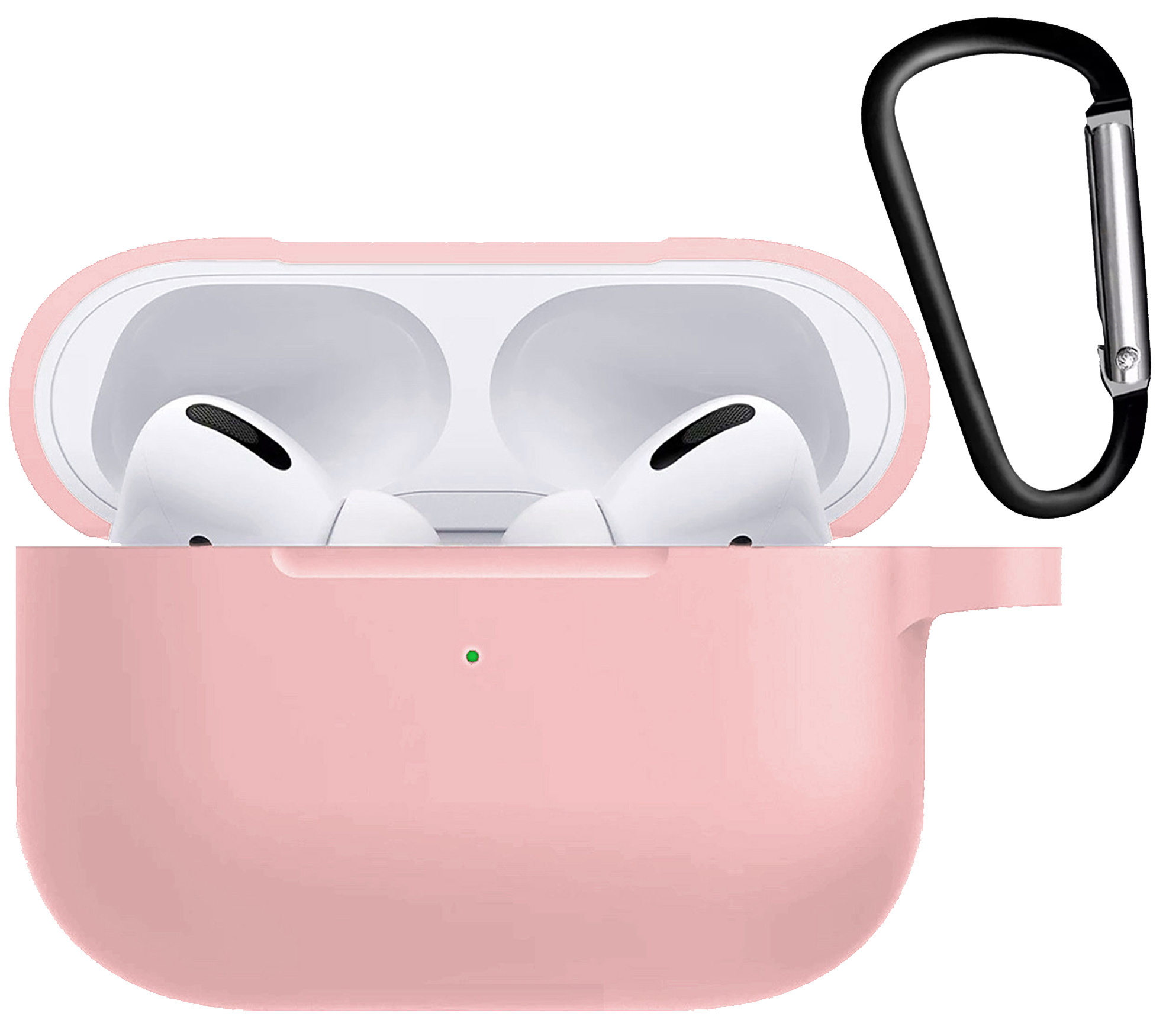Nomfy Hoesje Geschikt voor Airpods Pro Hoesje Siliconen Case Hoes - Hoesje Geschikt voor Apple Airpods Pro Case - Lichtroze