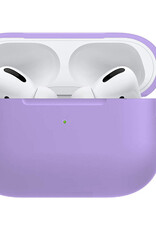 Nomfy Hoesje Geschikt voor Airpods Pro Hoesje Siliconen Case Hoes - Hoesje Geschikt voor Apple Airpods Pro Case - Lila