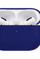 Nomfy Hoesje Geschikt voor Airpods Pro Hoesje Siliconen Case Hoes - Hoesje Geschikt voor Apple Airpods Pro Case - Grijsblauw