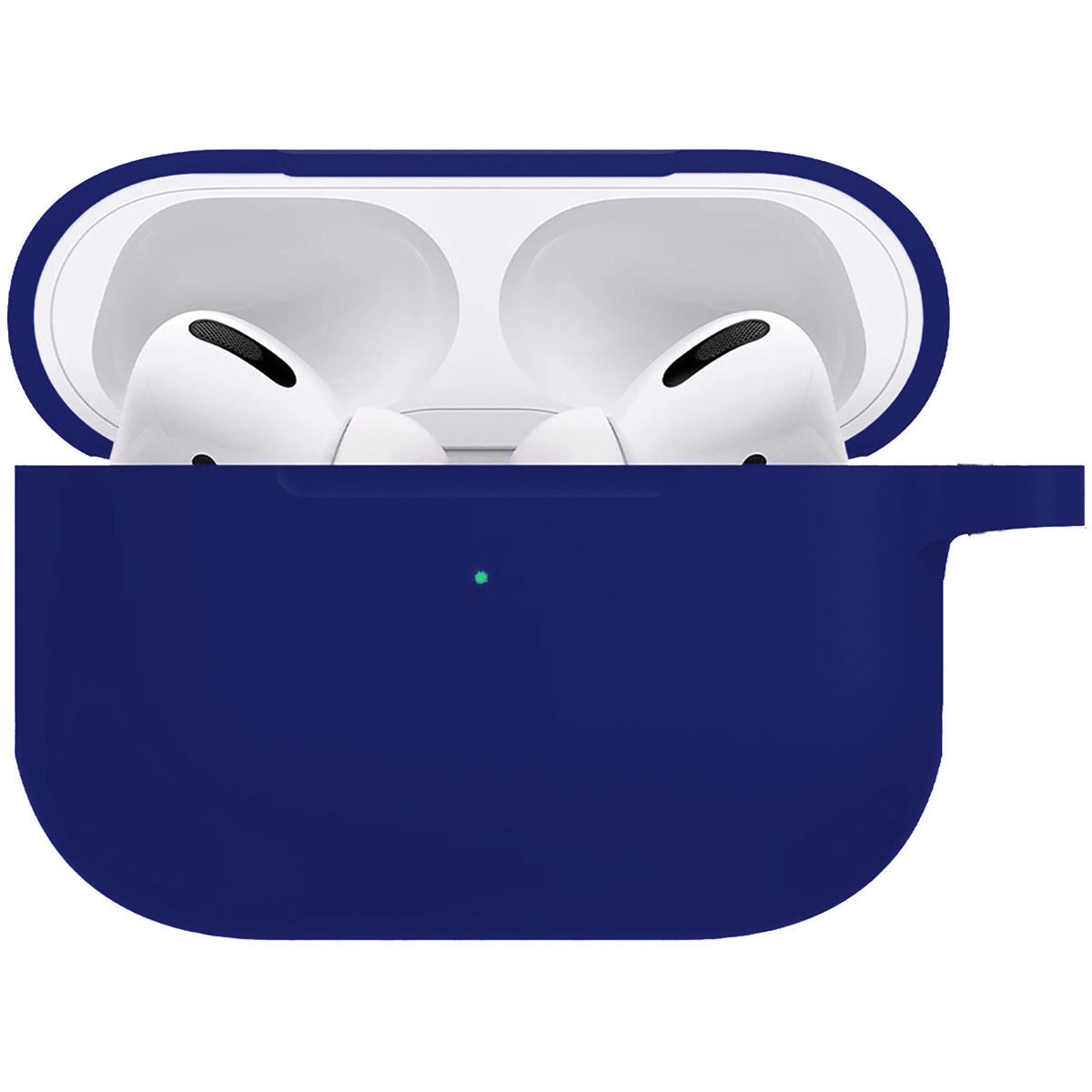 Nomfy Hoesje Geschikt voor Airpods Pro Hoesje Siliconen Case Hoes - Hoesje Geschikt voor Apple Airpods Pro Case - Grijsblauw