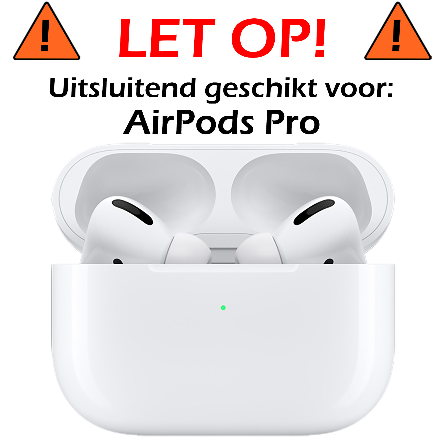 Nomfy Hoesje Geschikt voor Airpods Pro Hoesje Siliconen Case Hoes - Hoesje Geschikt voor Apple Airpods Pro Case - Grijsblauw