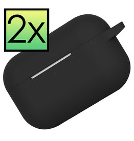 NoXx NoXx AirPods Pro Hoesje - Zwart - 2 PACK