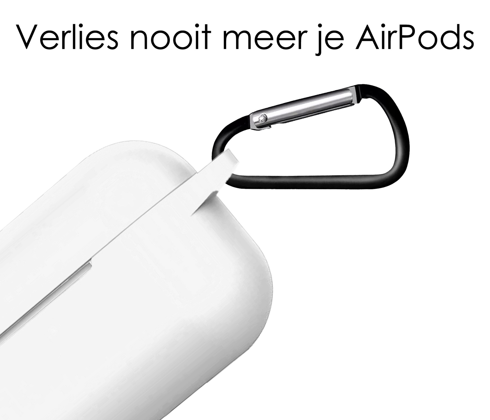 NoXx Hoes Geschikt voor Airpods Pro Hoesje Cover Silicone Case Hoes - Wit - 2x