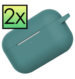 NoXx NoXx AirPods Pro Hoesje - Midnight Green - 2 PACK