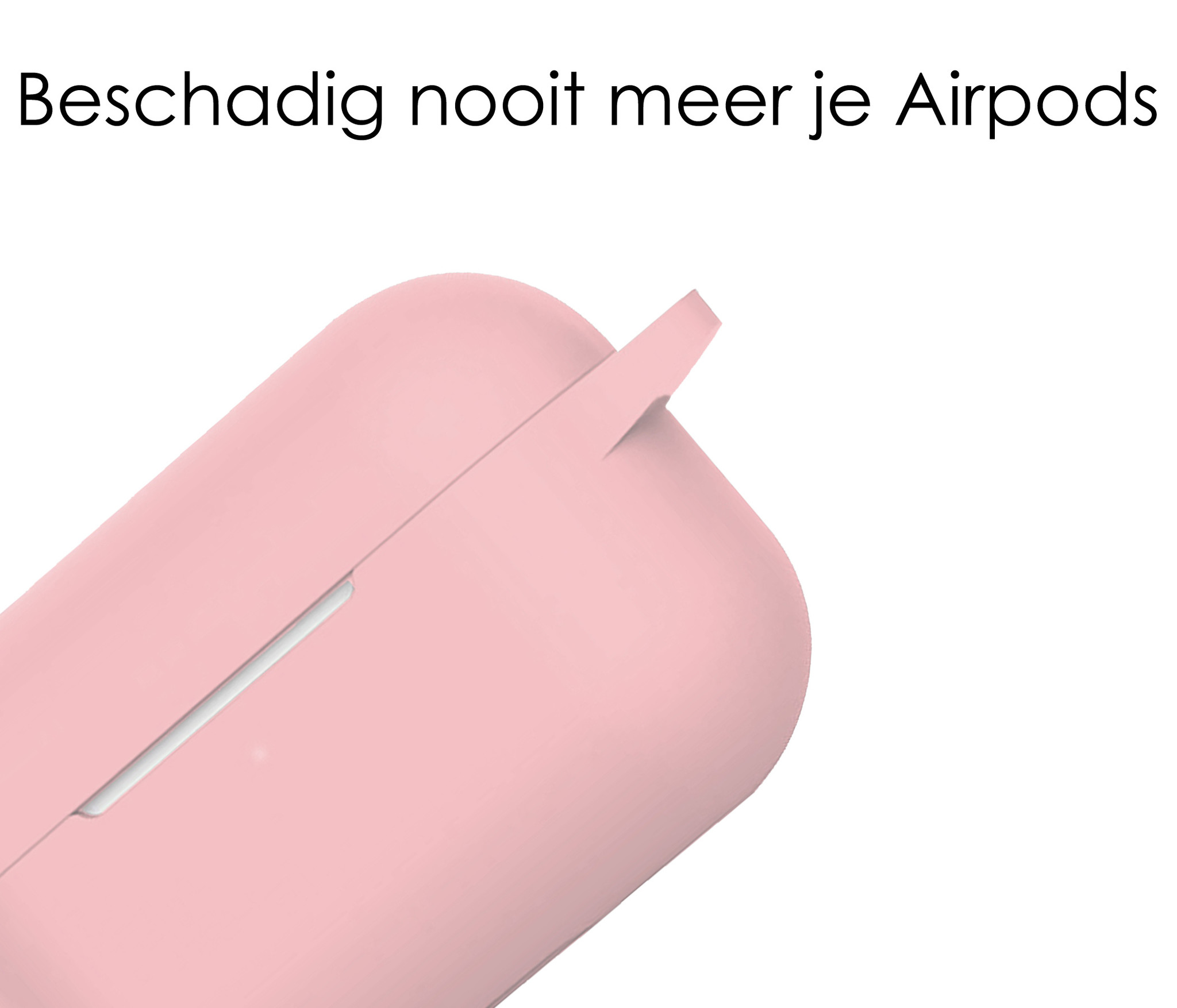 NoXx Hoes Geschikt voor Airpods Pro Hoesje Cover Silicone Case Hoes - Lichtroze - 2x