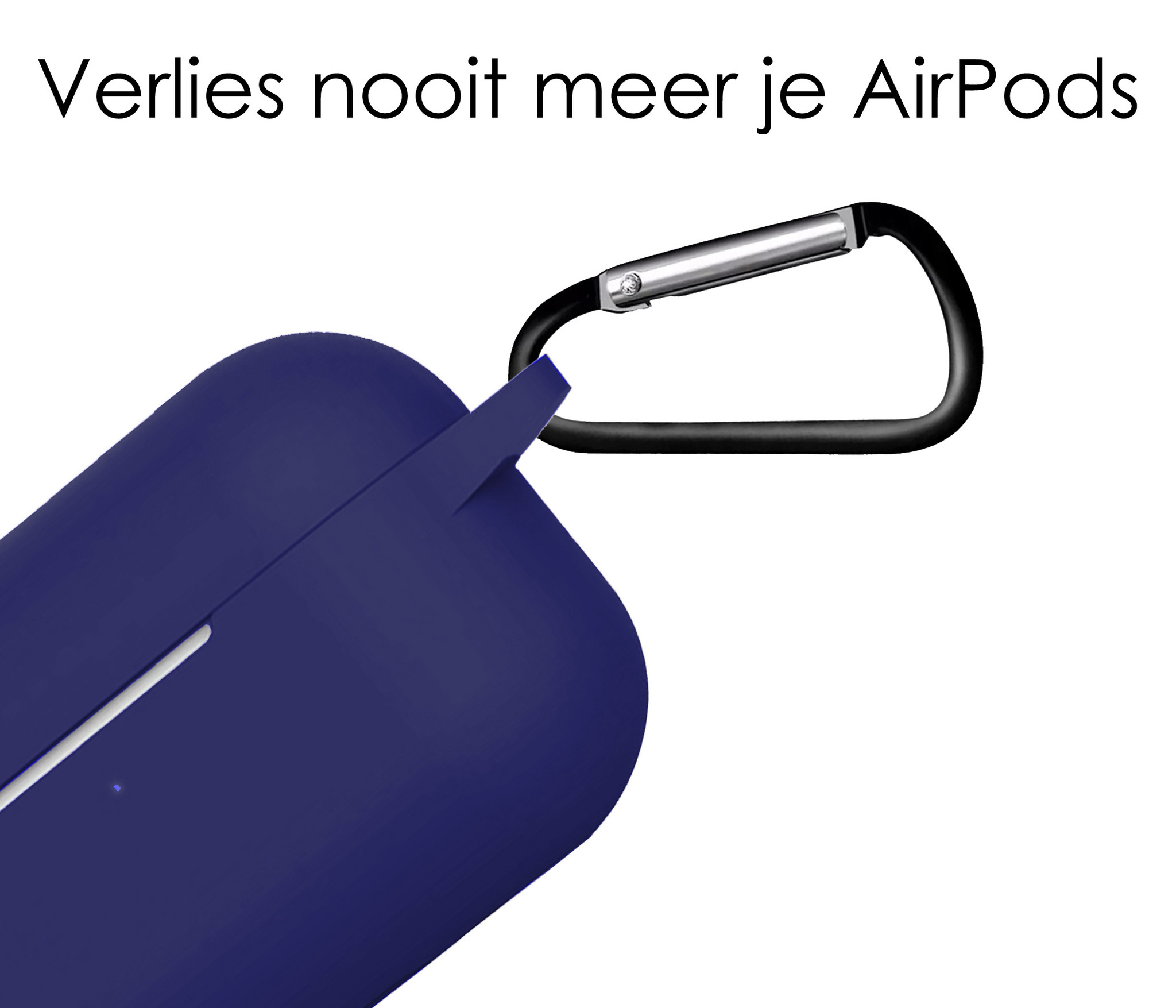 NoXx Hoes Geschikt voor Airpods Pro Hoesje Cover Silicone Case Hoes - Grijsblauw - 2x