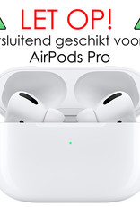 NoXx Hoes Geschikt voor Airpods Pro Hoesje Cover Silicone Case Hoes - Grijsblauw - 2x