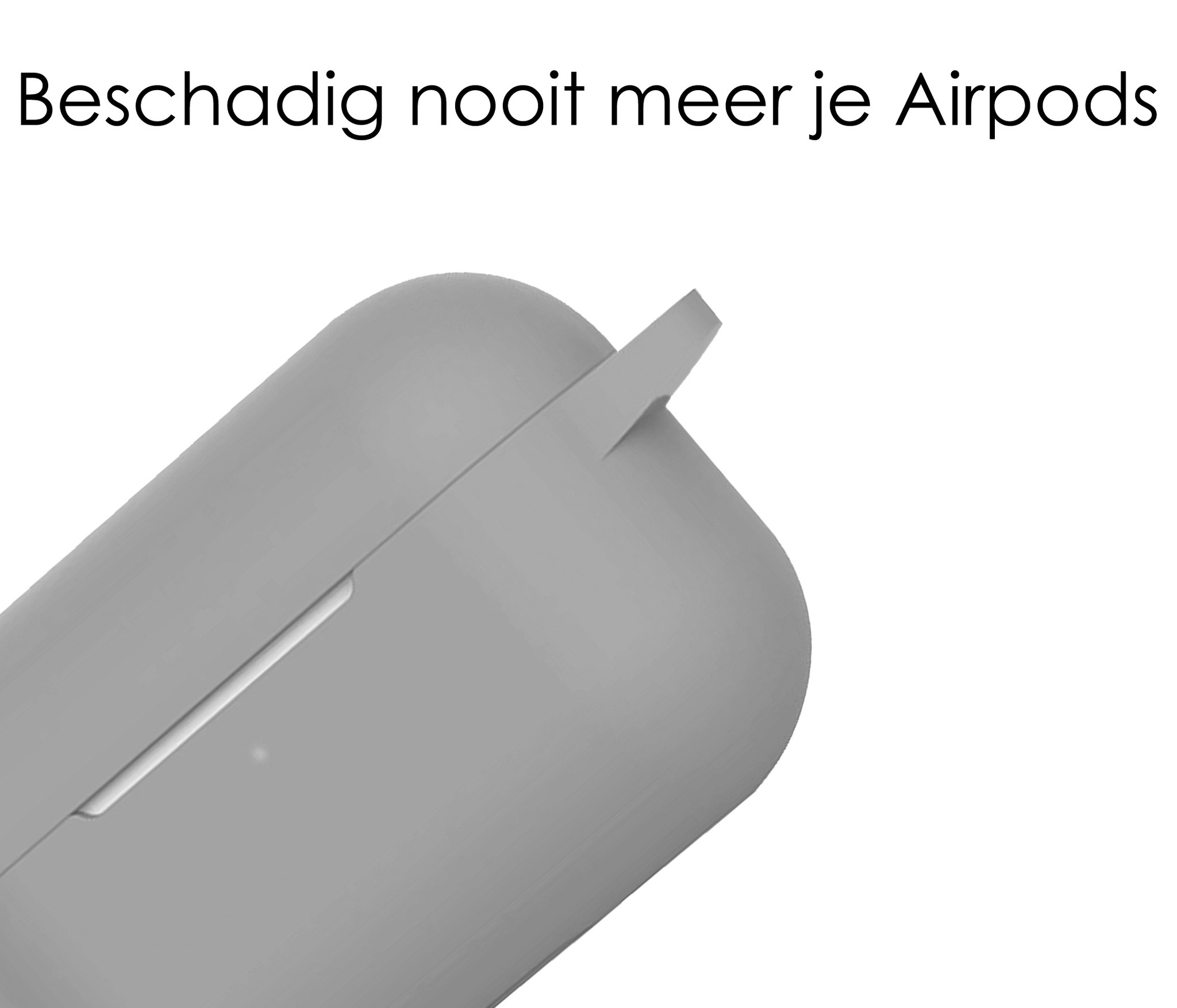 NoXx Hoes Geschikt voor Airpods Pro Hoesje Cover Silicone Case Hoes - Grijs - 2x