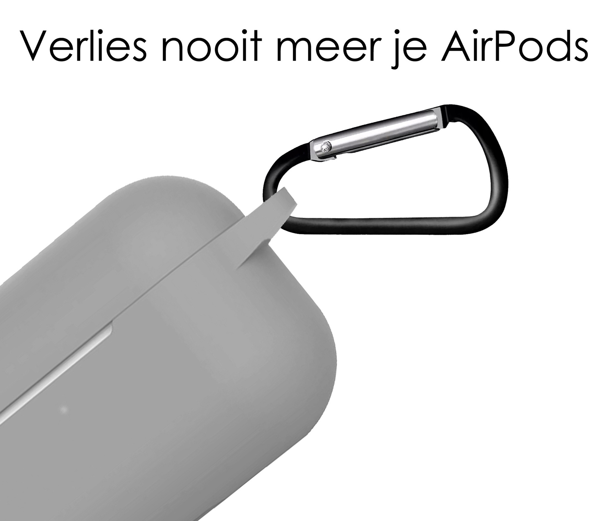 NoXx Hoes Geschikt voor Airpods Pro Hoesje Cover Silicone Case Hoes - Grijs - 2x