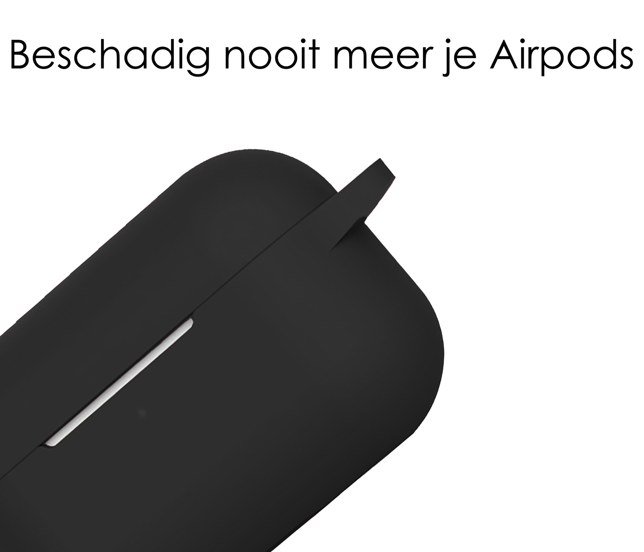NoXx Hoes Geschikt voor Airpods Pro Hoesje Cover Silicone Case Hoes - Zwart