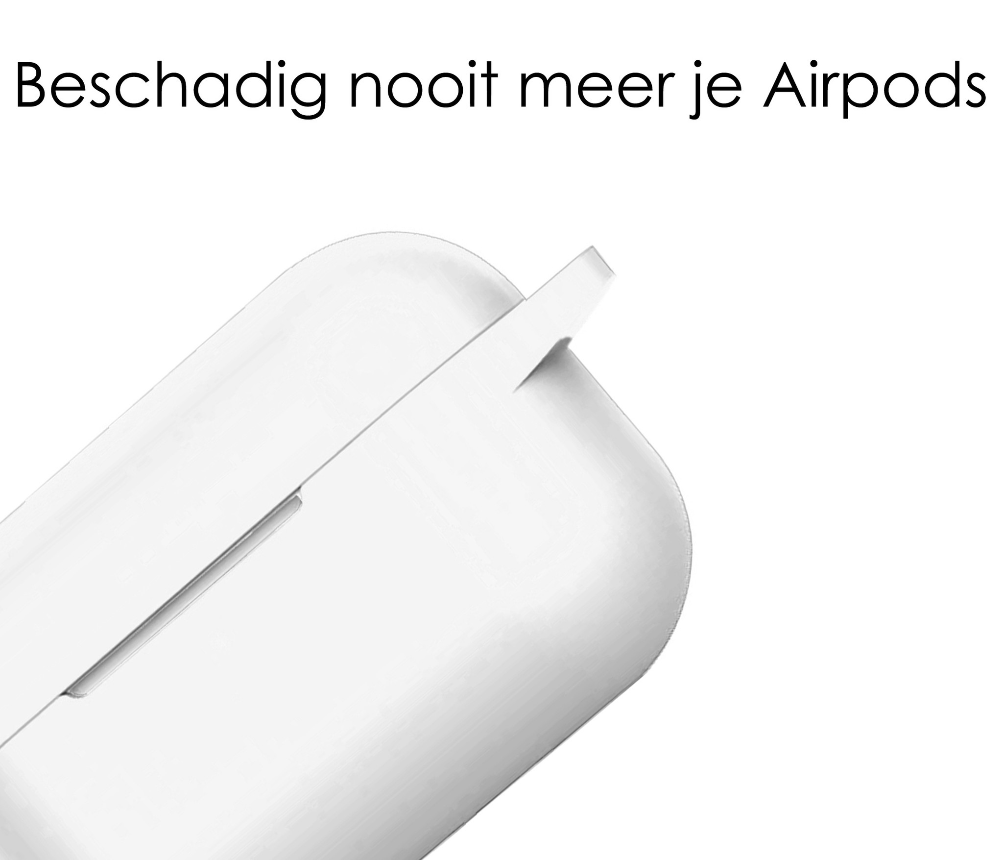 NoXx Hoes Geschikt voor Airpods Pro Hoesje Cover Silicone Case Hoes - Wit