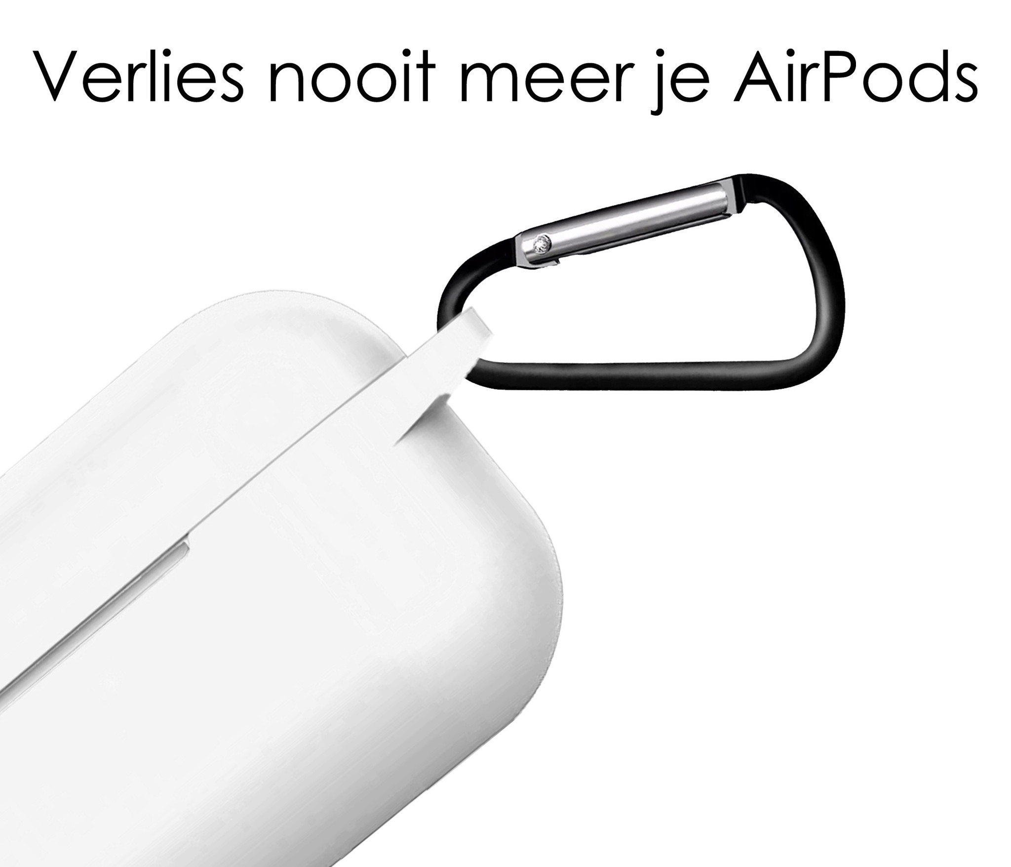 NoXx Hoes Geschikt voor Airpods Pro Hoesje Cover Silicone Case Hoes - Wit