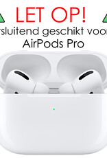 NoXx Hoes Geschikt voor Airpods Pro Hoesje Cover Silicone Case Hoes - Wit