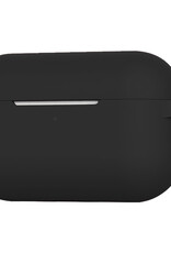 BASEY. Case Geschikt voor Airpods Pro Hoesje Siliconen Hoes Cover - Hoes Geschikt voor Apple Airpods Pro Case Siliconen - Zwart - 2 Stuks