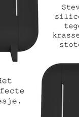 BASEY. Case Geschikt voor Airpods Pro Hoesje Siliconen Hoes Cover - Hoes Geschikt voor Apple Airpods Pro Case Siliconen - Zwart - 2 Stuks