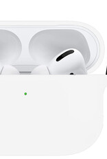 BASEY. Case Geschikt voor Airpods Pro Hoesje Siliconen Hoes Cover - Hoes Geschikt voor Apple Airpods Pro Case Siliconen - Wit - 2 Stuks
