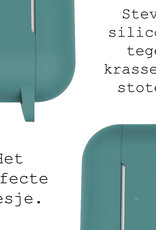 BASEY. Case Geschikt voor Airpods Pro Hoesje Siliconen Hoes Cover - Hoes Geschikt voor Apple Airpods Pro Case Siliconen - Midnight Green - 2 Stuks