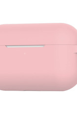 Case Geschikt voor Airpods Pro Hoesje Siliconen Hoes Cover - Hoes Geschikt voor Apple Airpods Pro Case Siliconen - Lichtroze - 2 Stuks
