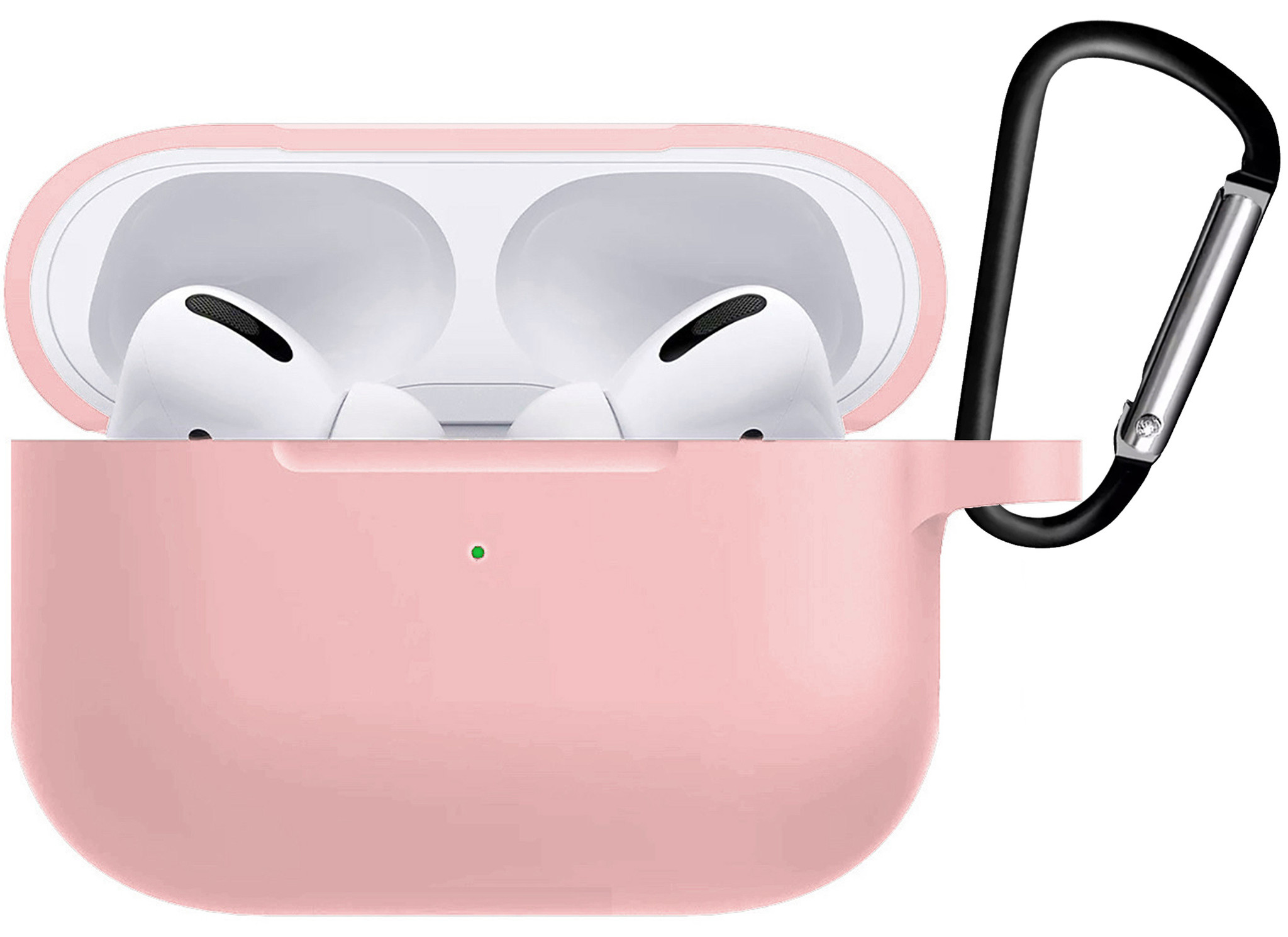 BASEY. Case Geschikt voor Airpods Pro Hoesje Siliconen Hoes Cover - Hoes Geschikt voor Apple Airpods Pro Case Siliconen - Lichtroze - 2 Stuks