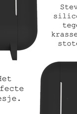 BASEY. Case Geschikt voor Airpods Pro Hoesje Siliconen Hoes Cover - Hoes Geschikt voor Apple Airpods Pro Case Siliconen - Zwart
