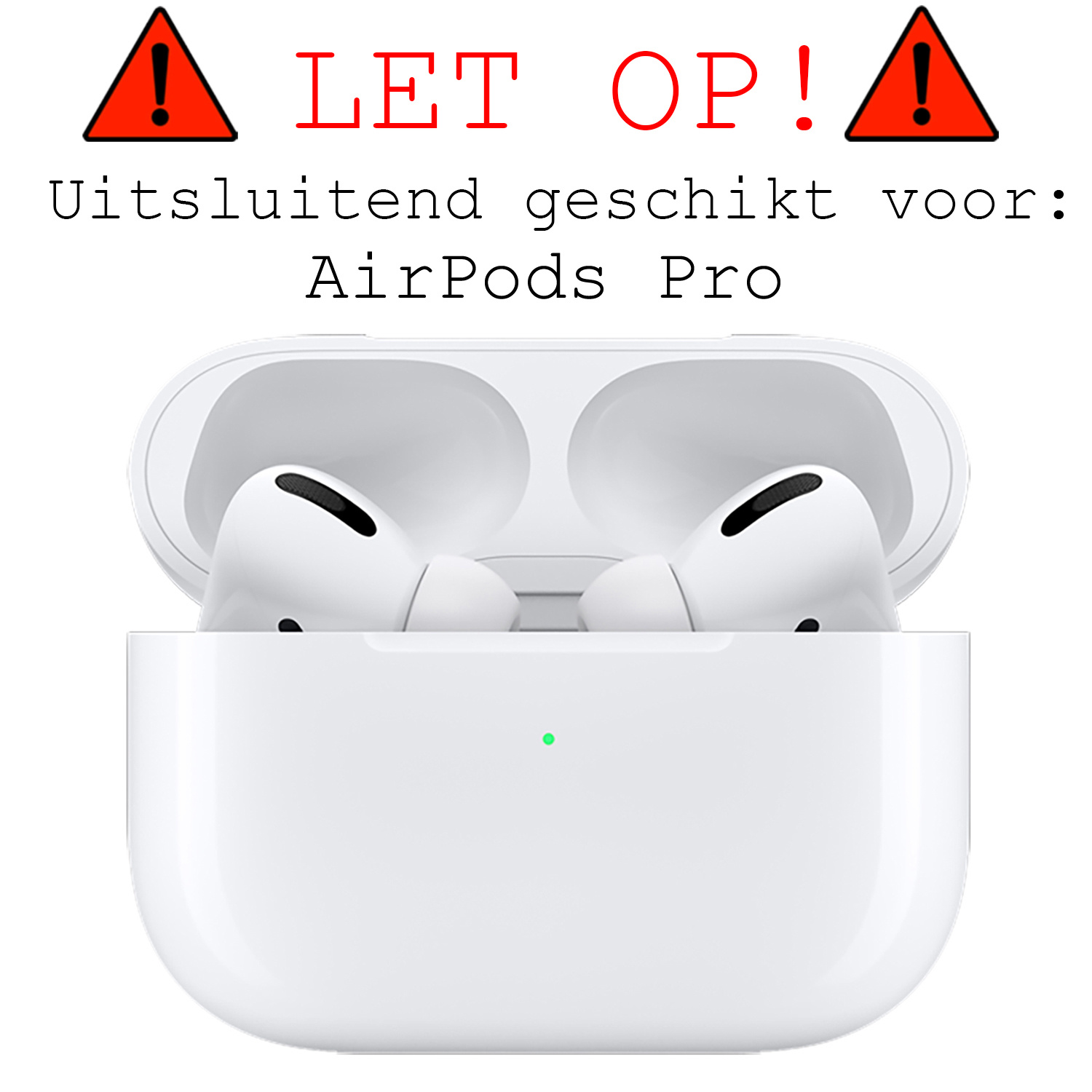 BASEY. Case Geschikt voor Airpods Pro Hoesje Siliconen Hoes Cover - Hoes Geschikt voor Apple Airpods Pro Case Siliconen - Zwart