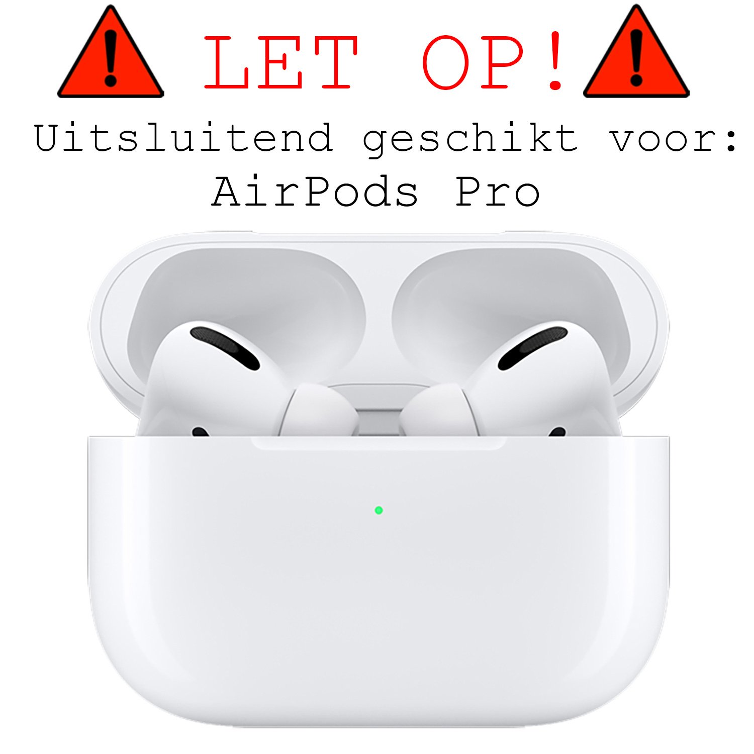BASEY. Case Geschikt voor Airpods Pro Hoesje Siliconen Hoes Cover - Hoes Geschikt voor Apple Airpods Pro Case Siliconen - Rood