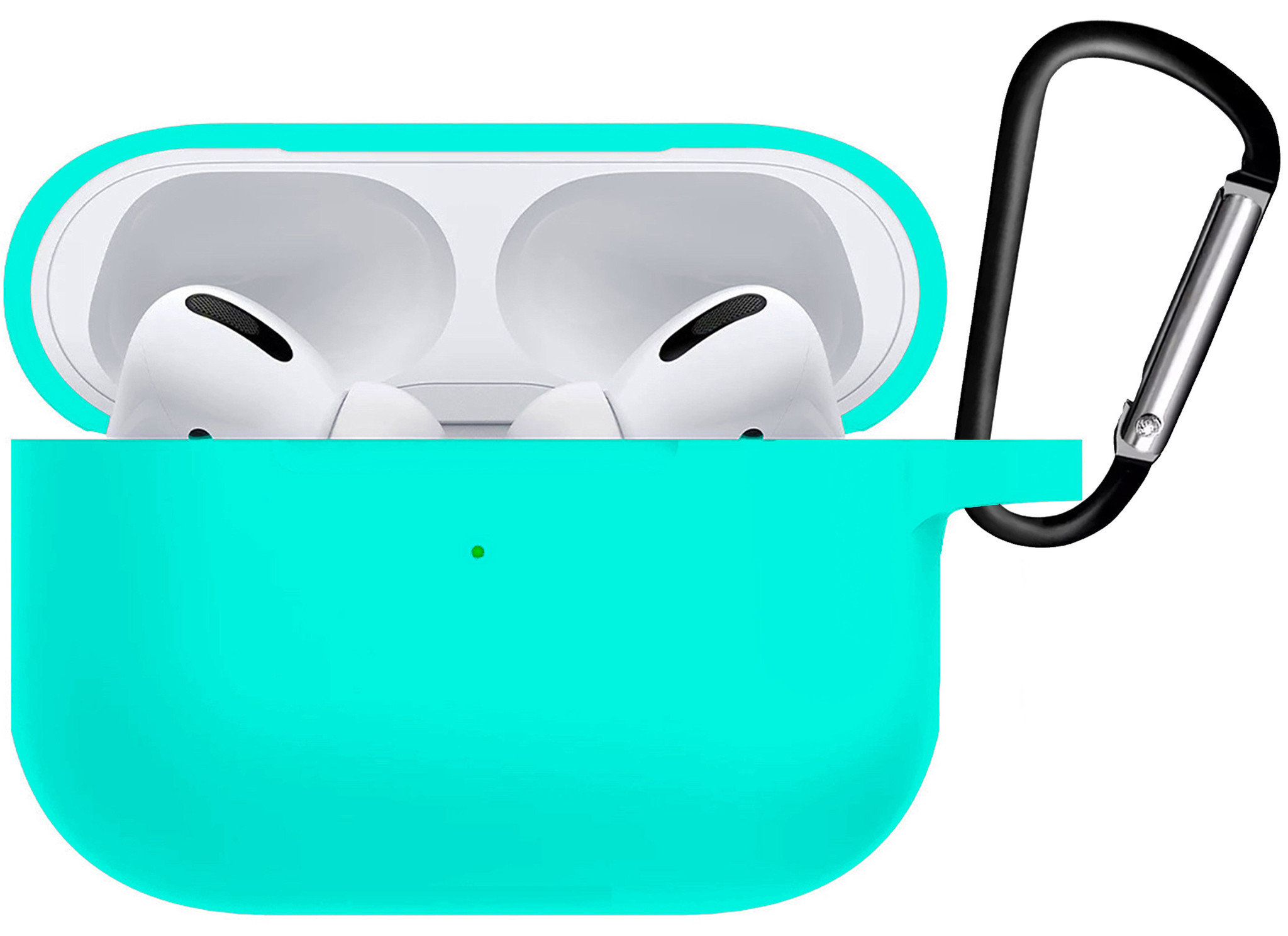BASEY. Case Geschikt voor Airpods Pro Hoesje Siliconen Hoes Cover - Hoes Geschikt voor Apple Airpods Pro Case Siliconen - Mintgroen