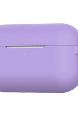 BASEY. Case Geschikt voor Airpods Pro Hoesje Siliconen Hoes Cover - Hoes Geschikt voor Apple Airpods Pro Case Siliconen - Lila