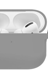 BASEY. Case Geschikt voor Airpods Pro Hoesje Siliconen Hoes Cover - Hoes Geschikt voor Apple Airpods Pro Case Siliconen - Grijs