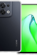 BASEY. Hoes Geschikt voor OPPO Reno 8 Hoesje Siliconen Back Cover Case - Hoesje Geschikt voor OPPO Reno 8 Hoes Cover Hoesje - Transparant