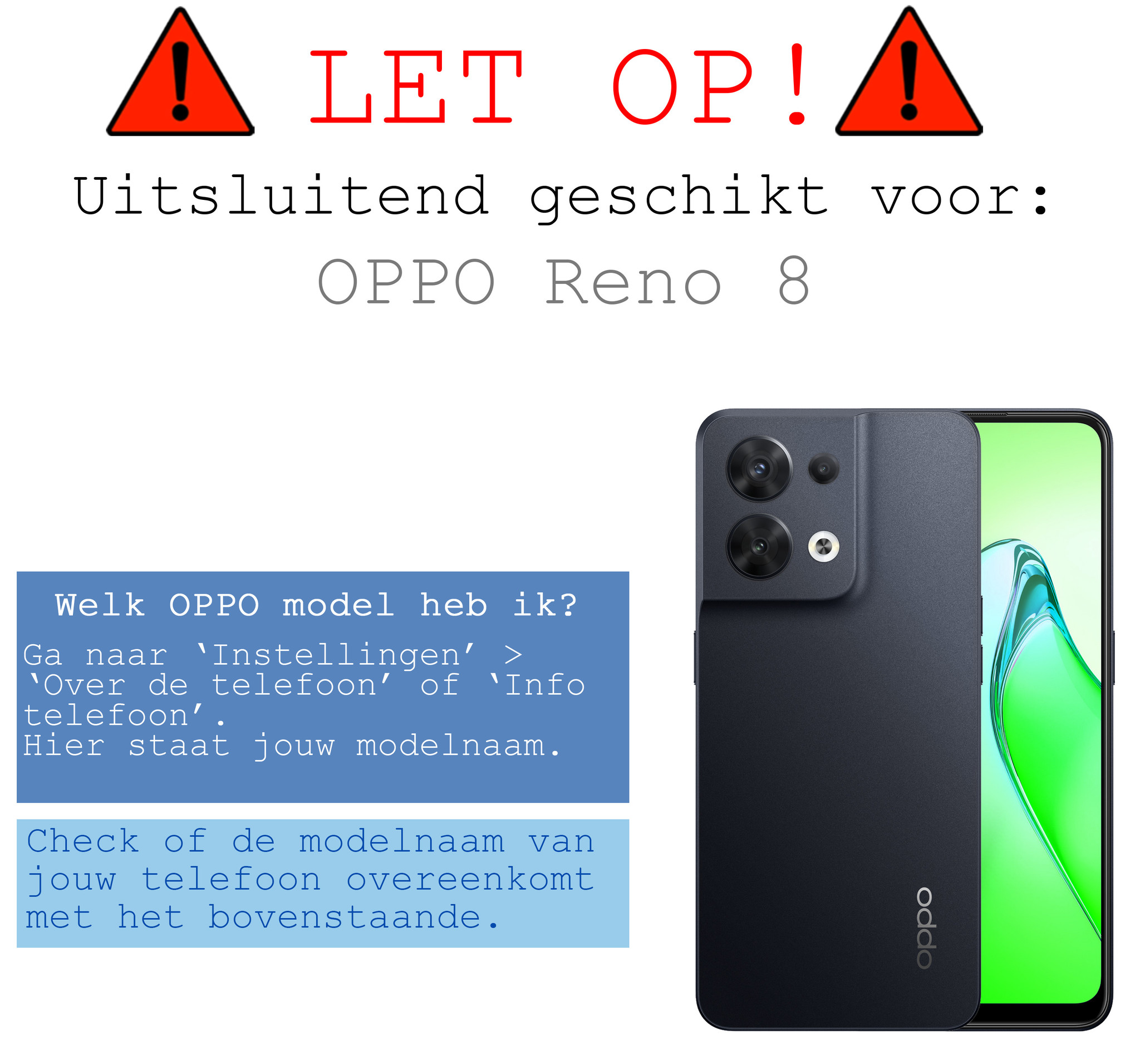 BASEY. Hoes Geschikt voor OPPO Reno 8 Hoesje Siliconen Back Cover Case - Hoesje Geschikt voor OPPO Reno 8 Hoes Cover Hoesje - Transparant